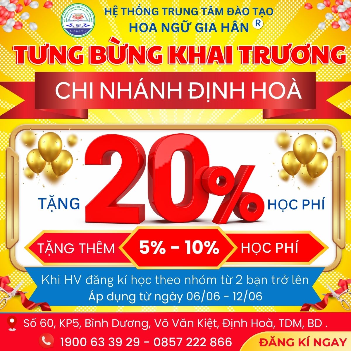 Ngày 06/06/2025 Khai Trương Chi Nhánh Định Hoà.